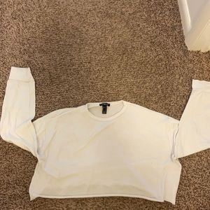 White long sleeve crop top